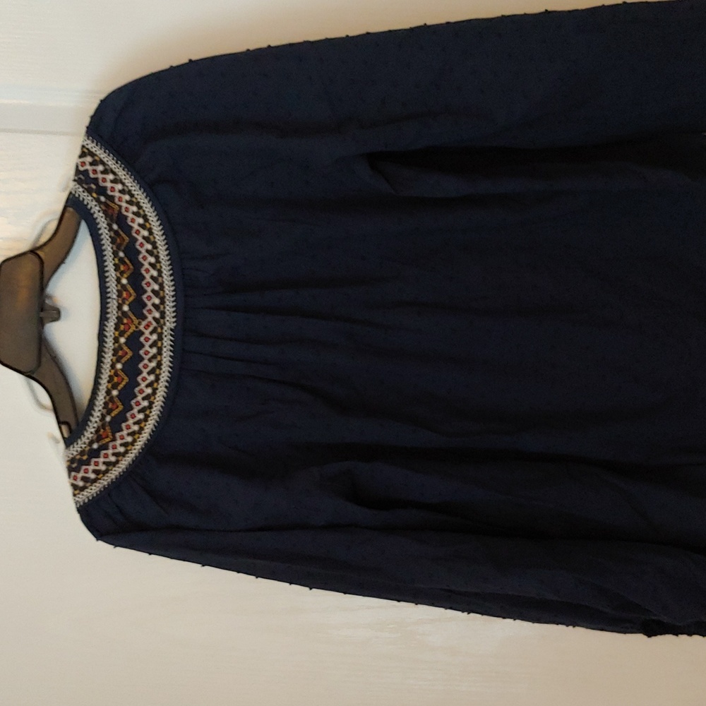 Max Studio Embroidered Swiss Dot Peplum Blouse. Size Small. NEW. - Picture 11 of 12
